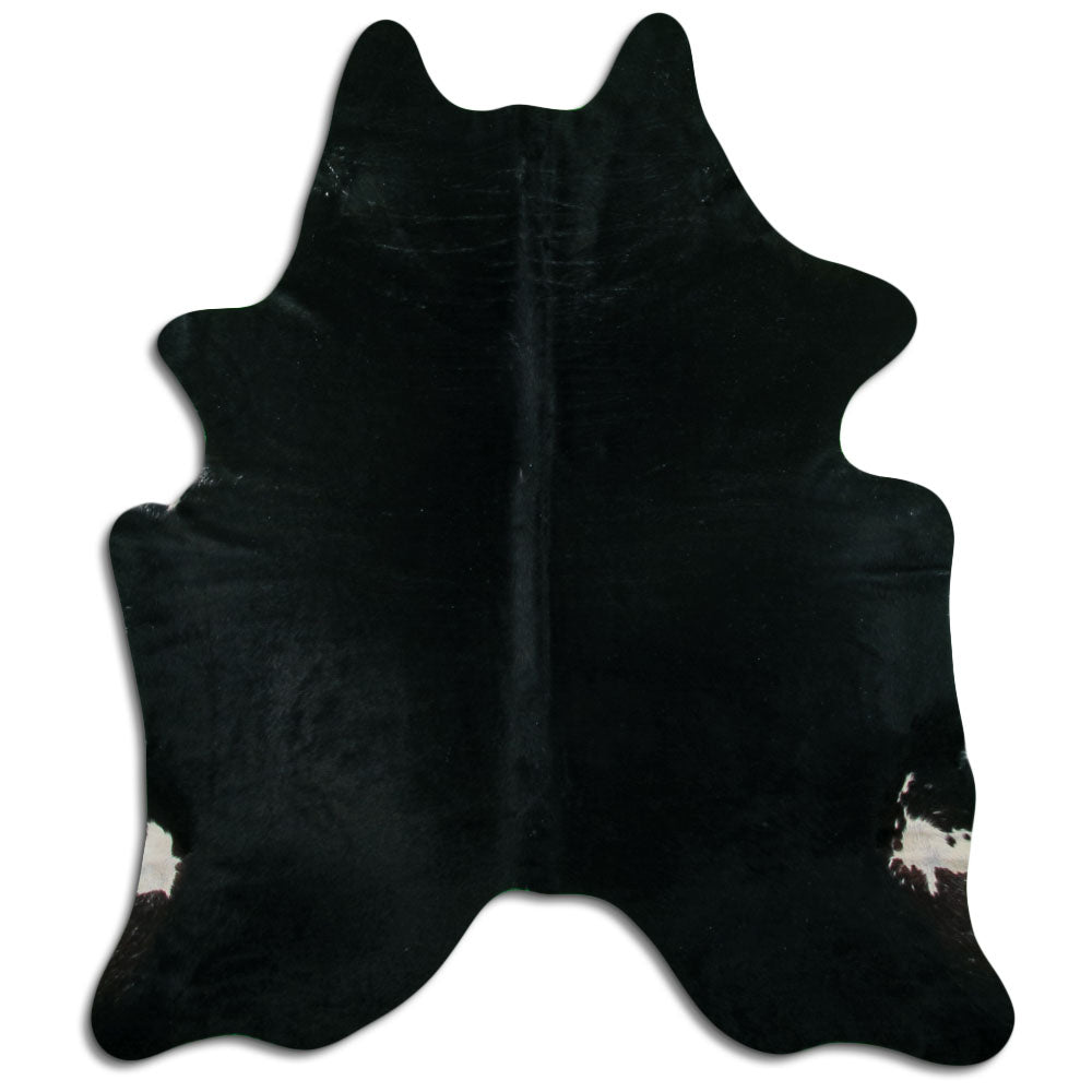 Black Cowhide Rug XXL