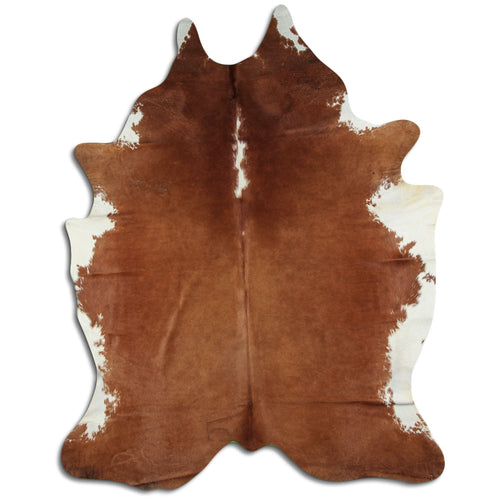Brown & White Cowhide Rug XXL
