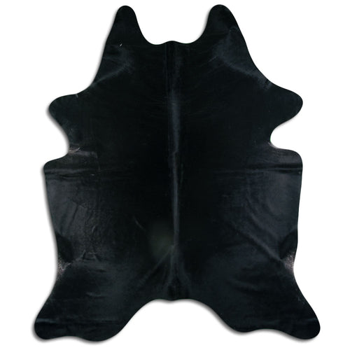 Black Cowhide Rug XXL