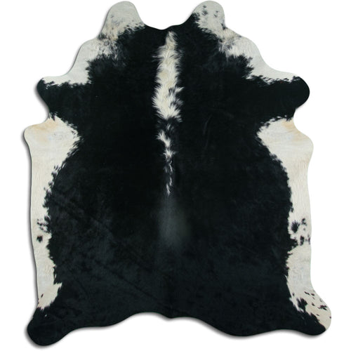 Brown & White Cowhide Rug XL