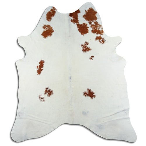 Brown & White Cowhide Rug XL