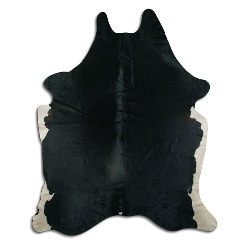 Black Cowhide Rug XXL