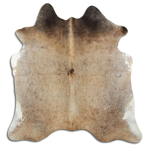 Tan Grey Cowhide Rug M