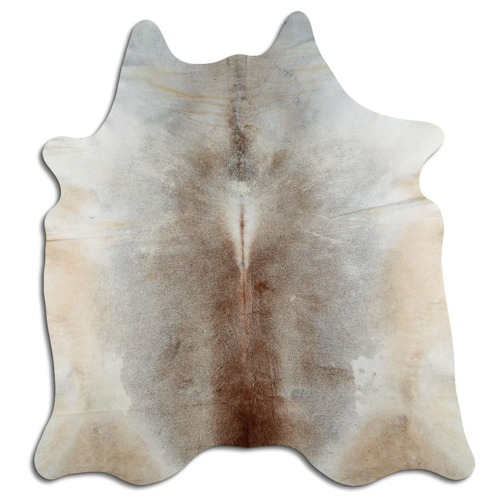 Tan Grey Cowhide Rug XXL