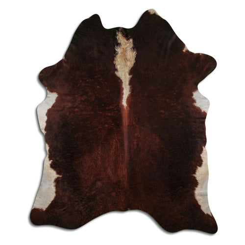 Brown & White Cowhide Rug XXL