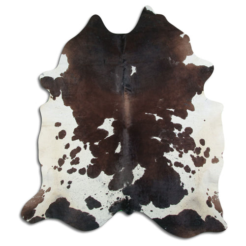 Brown & White Cowhide Rug XXL