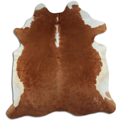 Brown & White Cowhide Rug L