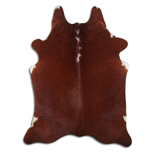 Brown & White Cowhide Rug L