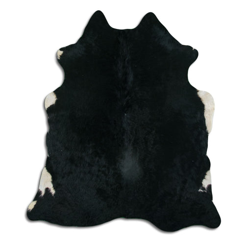 Black Cowhide Rug L