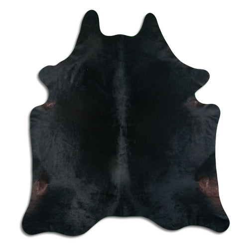 Black Cowhide Rug XXL