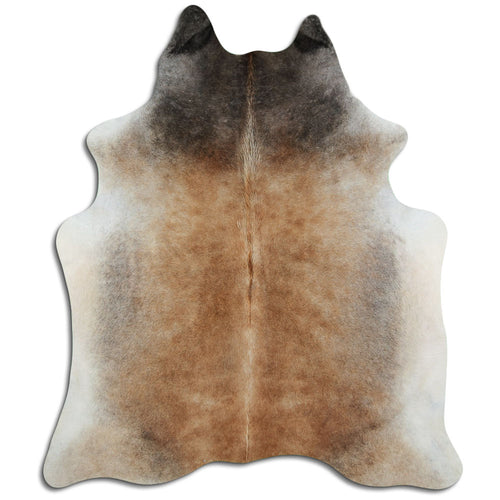 Tan Grey Cowhide Rug XL
