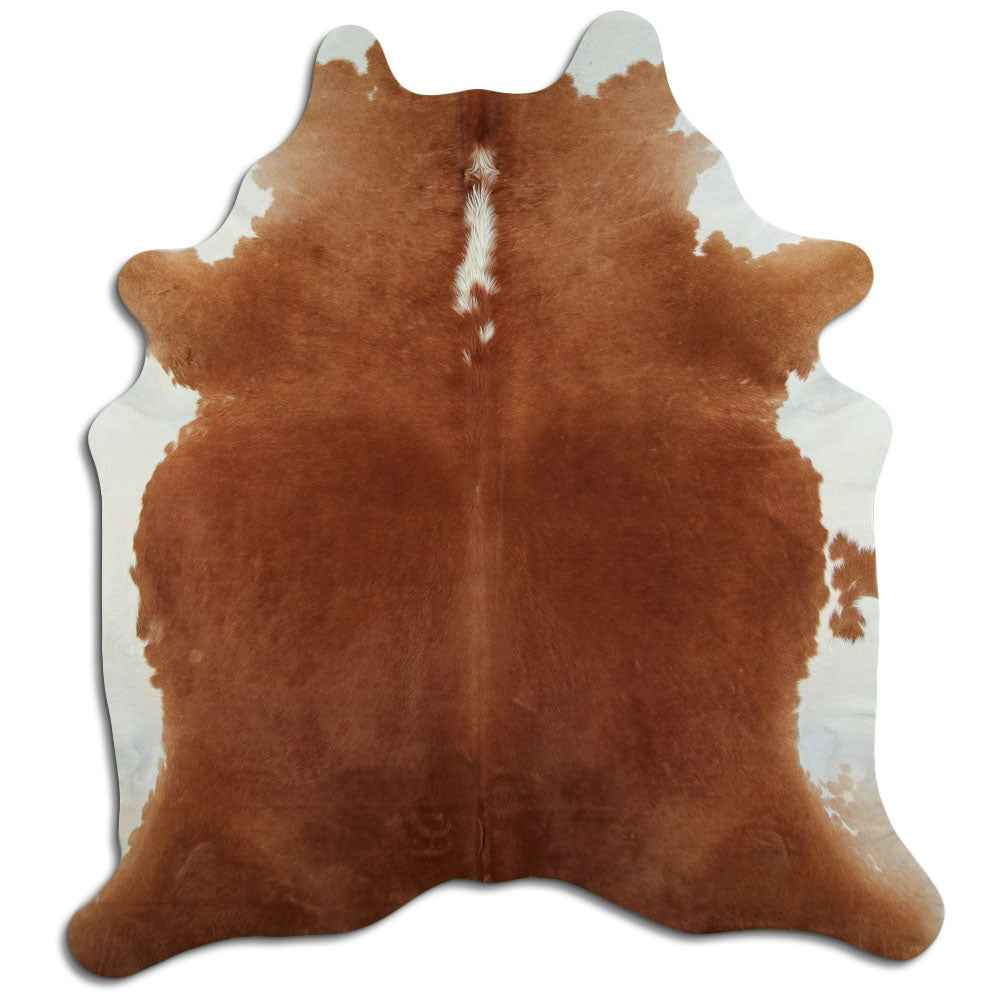 Brown & White Cowhide Rug XXL