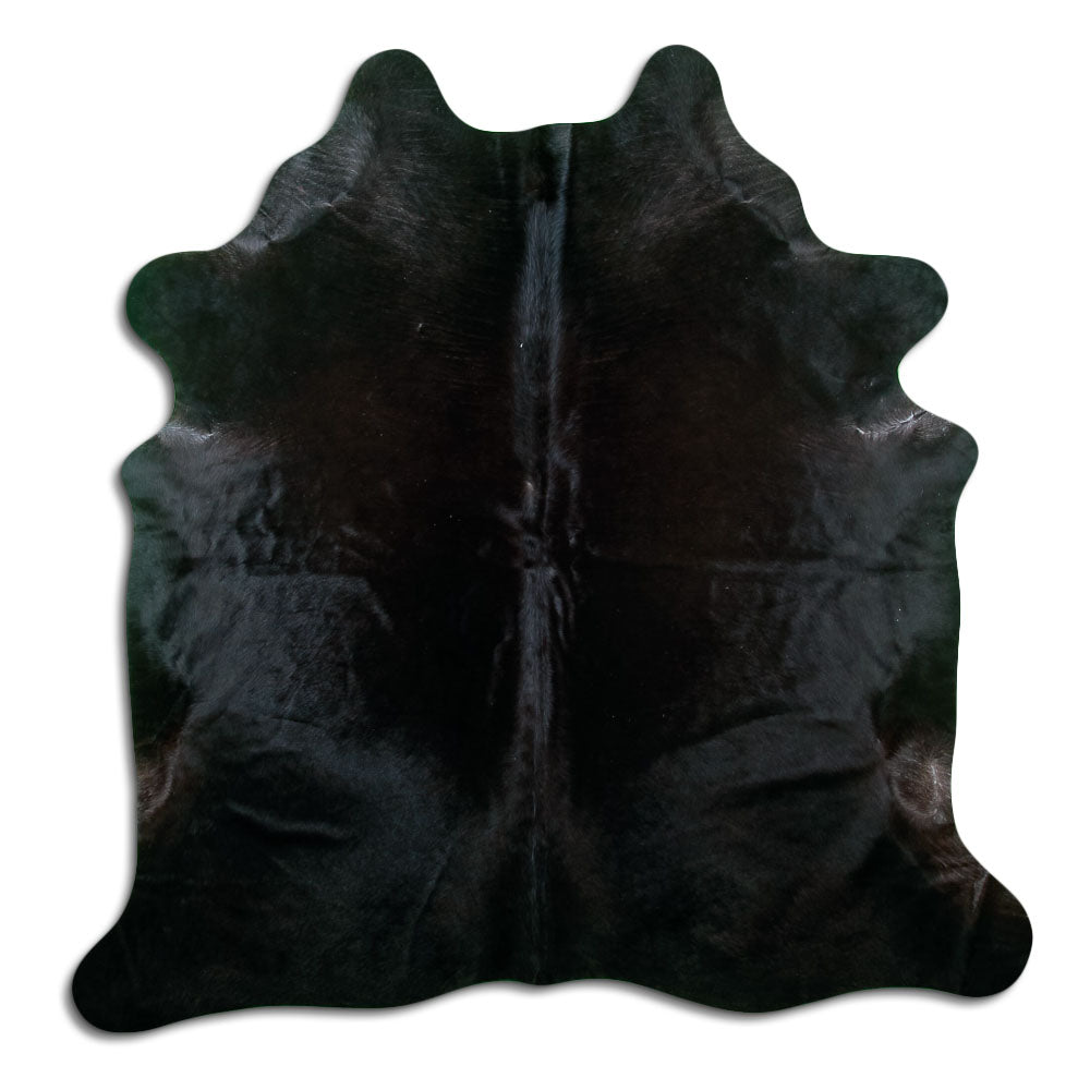 Black Cowhide Rug L