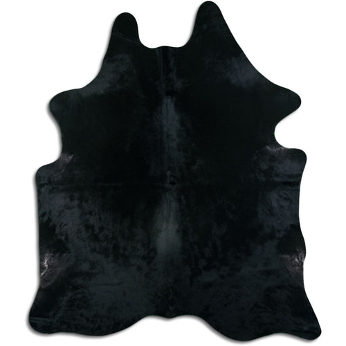 Black Cowhide Rug XXL
