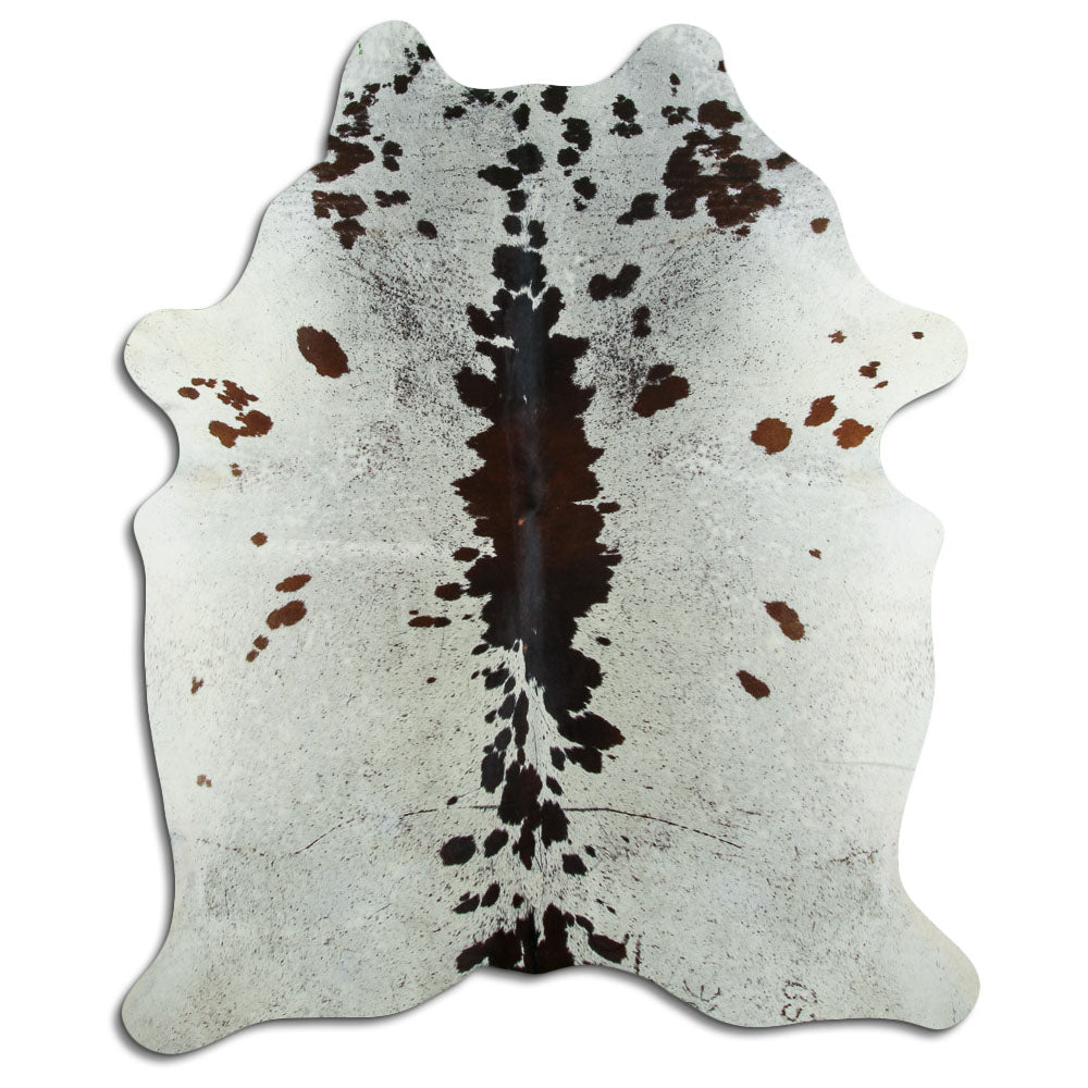Brown & White Cowhide Rug XXL