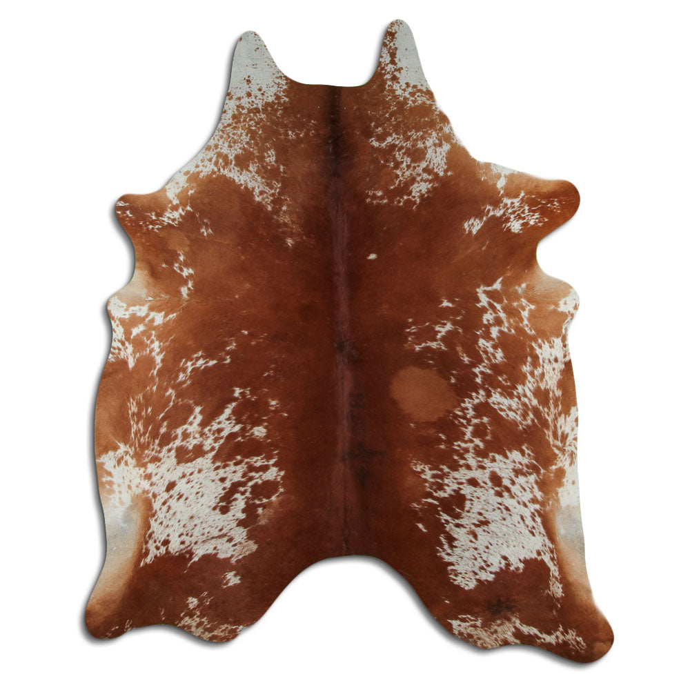 Brown & White Cowhide Rug XXL