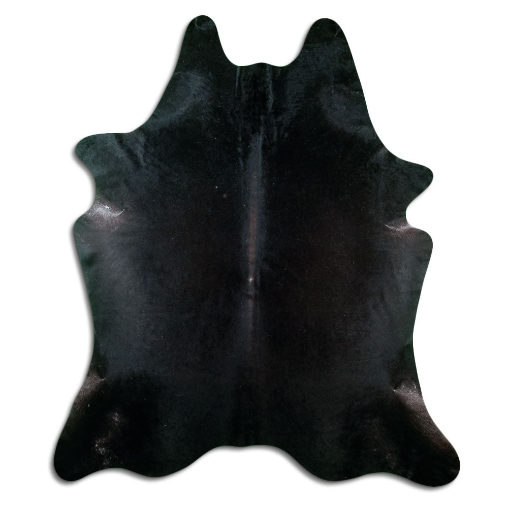 Black Cowhide Rug XXL