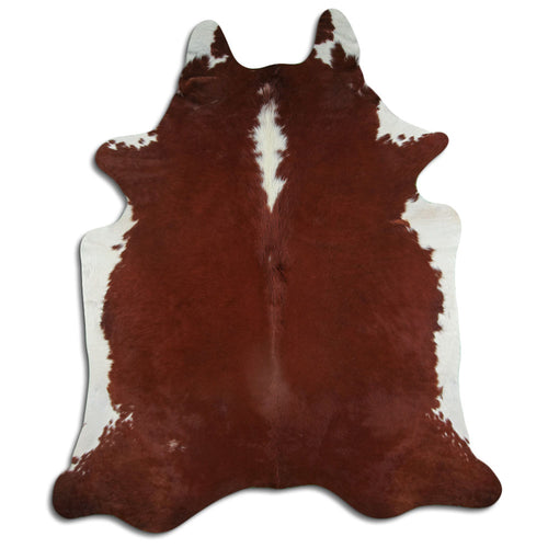 Brown & White Cowhide Rug XXL
