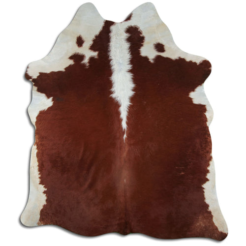 Brown & White Cowhide Rug XL