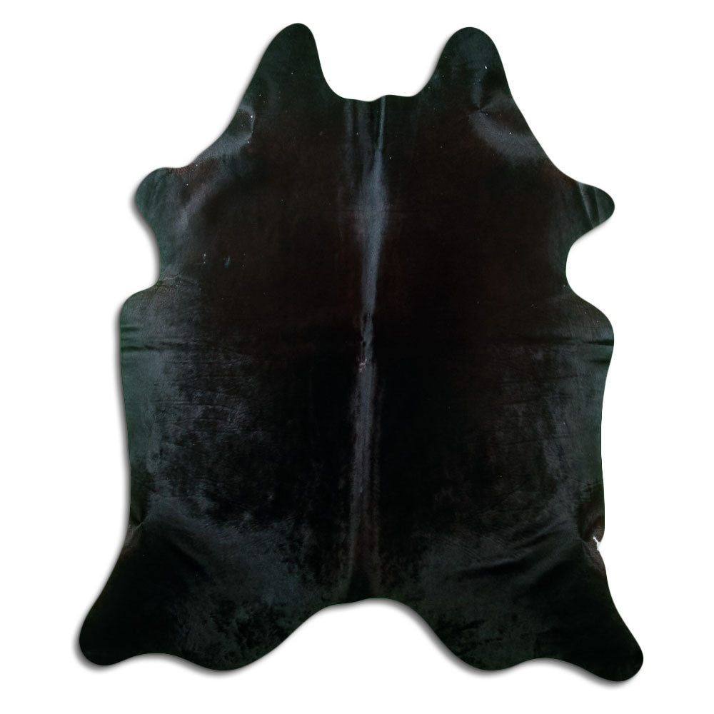 Black Cowhide Rug L