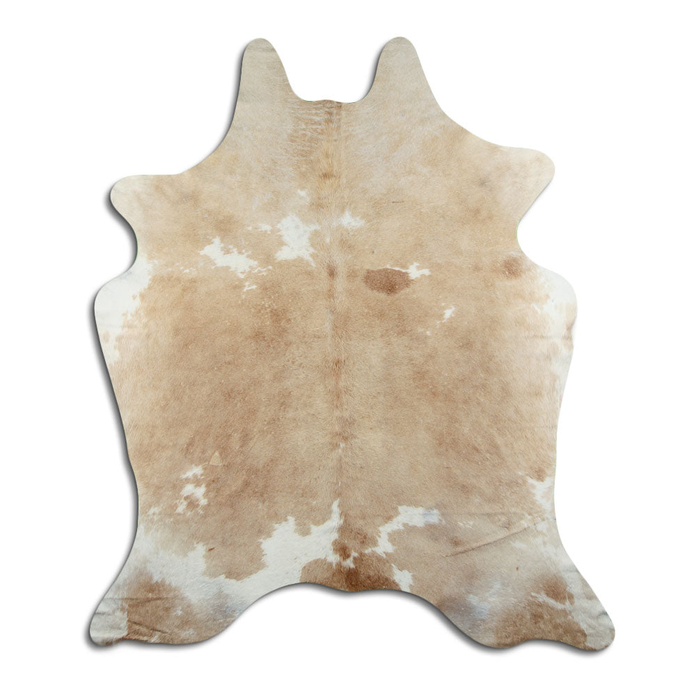 Brown & White Cowhide Rug XL