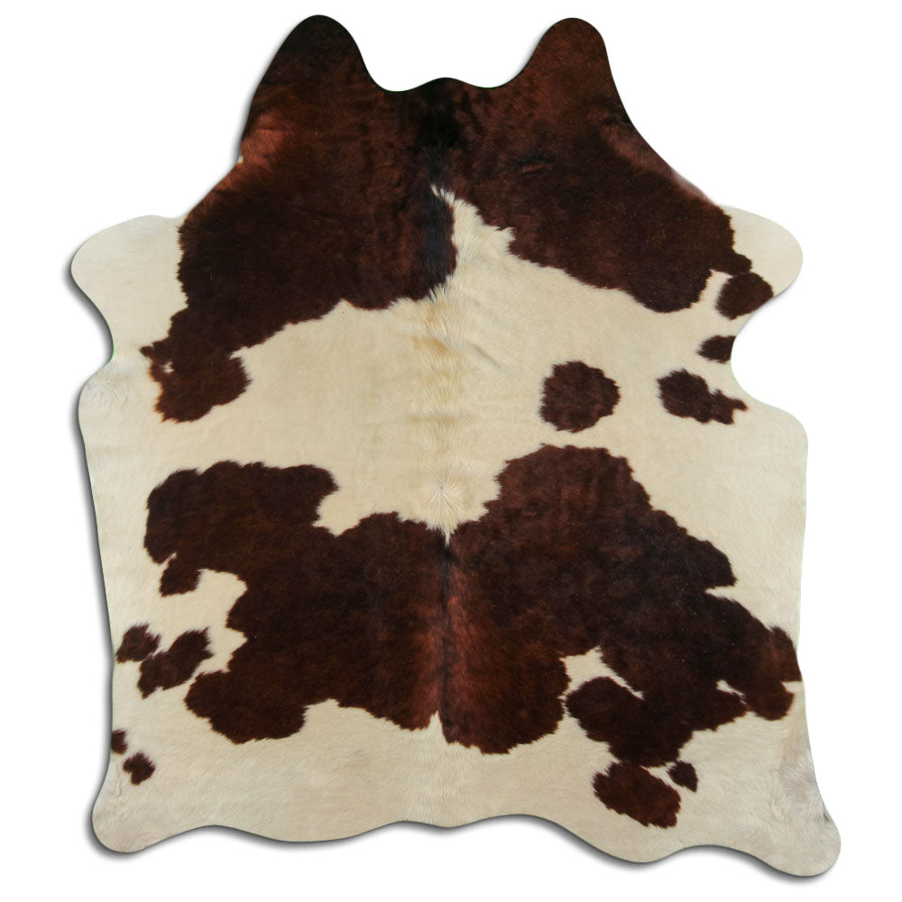 Brown & White Cowhide Rug XXL