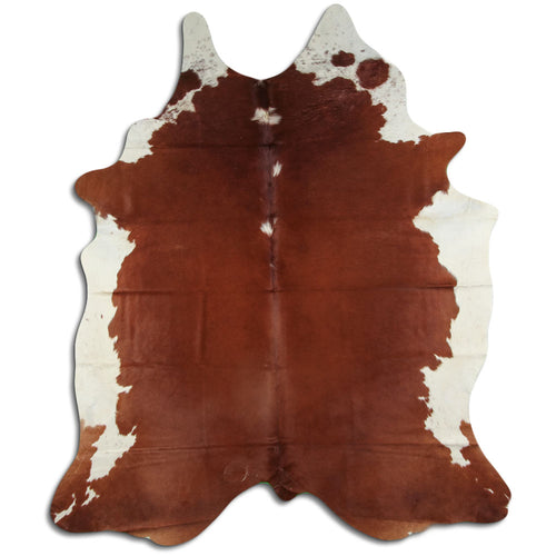 Brown & White Cowhide Rug XXL