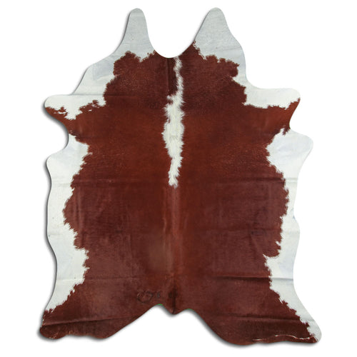 Brown & White Cowhide Rug XXL