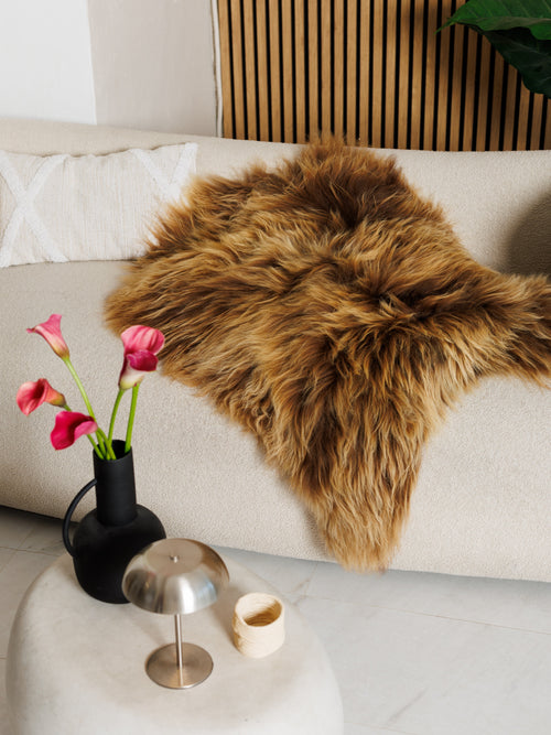 Icelandic Brown Sheepskin Rug