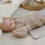 Merino Wool Baby Jacket “Sheep” with Embroidery; Beige