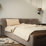 Cashmere & Merino Wool Blanket “Cashmere” Beige | 2-Ply