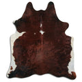 Brown & White Cowhide Rug L