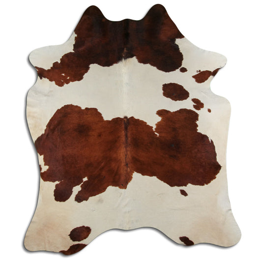 Brown & White Cowhide Rug XXL
