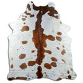 Brown & White Cowhide Rug XXL