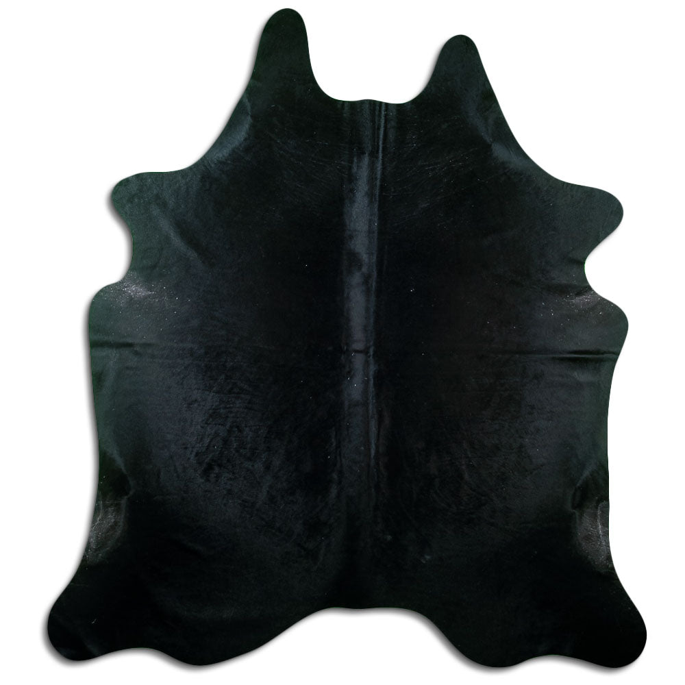 Black Cowhide Rug XXL