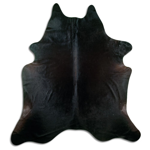 Black Cowhide Rug XXL
