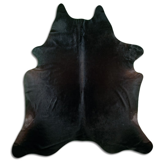 Black Cowhide Rug XXL