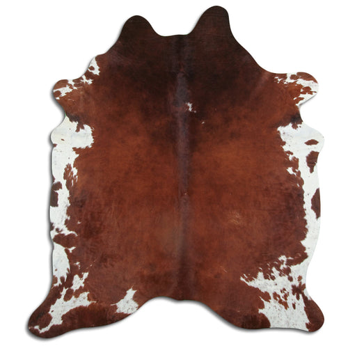 Brown & White Cowhide Rug XXL