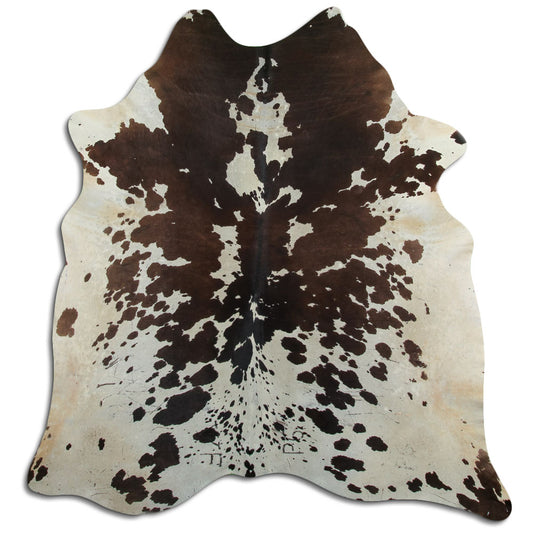 Brown & White Cowhide Rug XXL