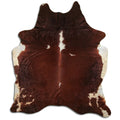 Brown & White Cowhide Rug XXL