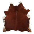 Brown & White Cowhide Rug L