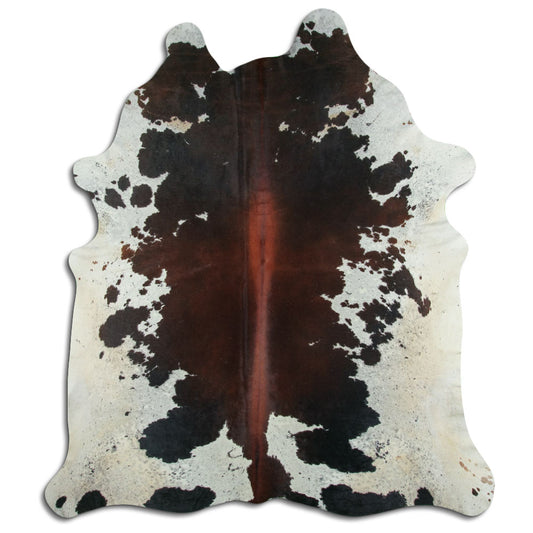 Brown & White Cowhide Rug XXL