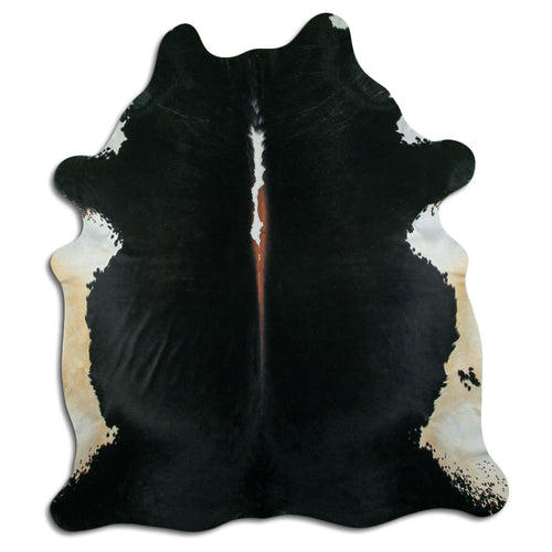Brown & White Cowhide Rug XXL