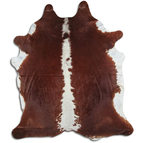 Brown & White Cowhide Rug XXL