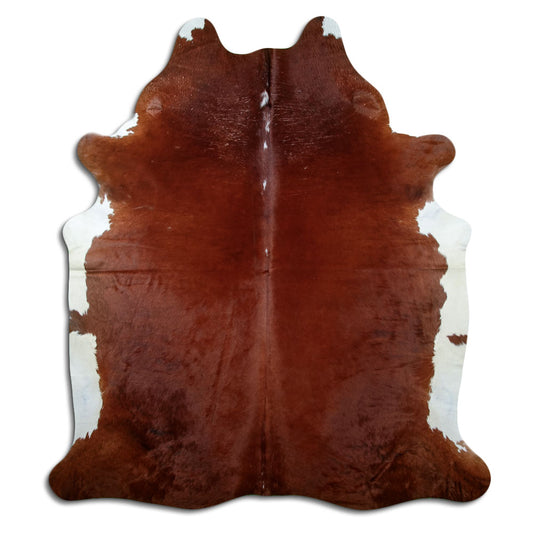 Brown & White Cowhide Rug XXL