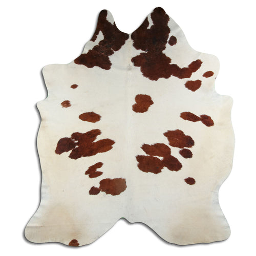 Brown & White Cowhide Rug XXL