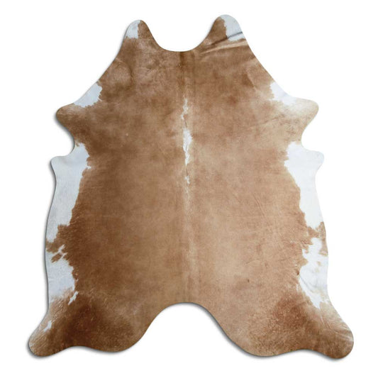 Brown & White Cowhide Rug XL