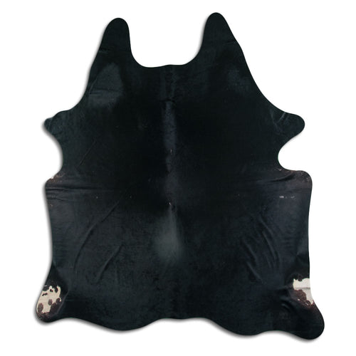Black Cowhide Rug XXL