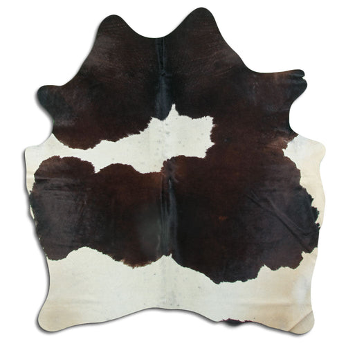 Brown & White Cowhide Rug M