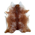 Salt and pepper cowhide rug of about 200 × 160 cm, seen from above: the exact hide you receive